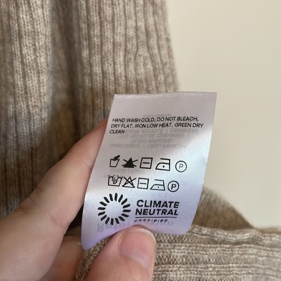 Reformation Oatmeal Luella Cashmere Mini Skirt - Picture 6 of 7